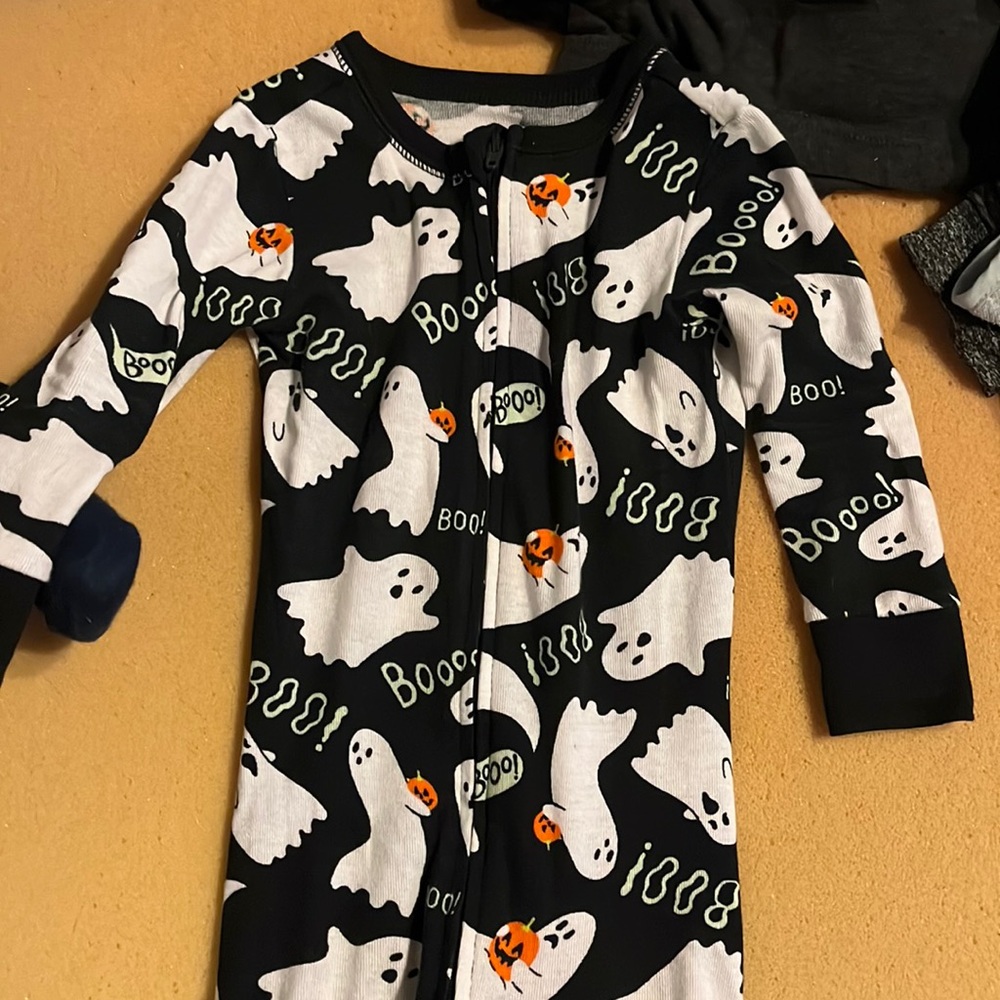 Unisex Toddler Halloween Footed One Piece 2 Way Zipper Pajamas 18-24 Months